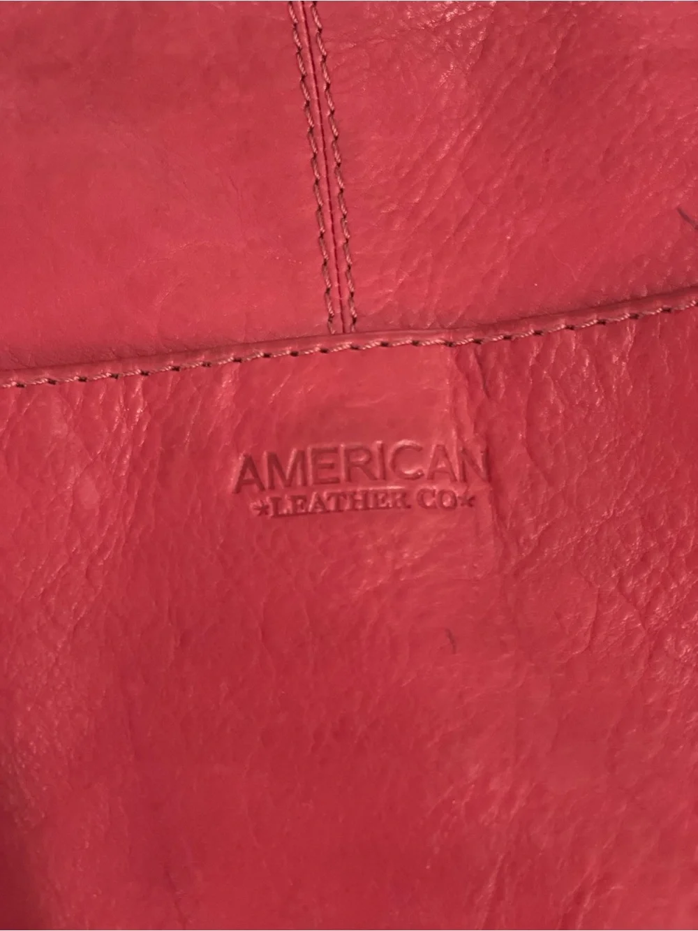 AMERICAN LEATHER CO. Red Leather Hobo Bag - Women's Everyday Carry
